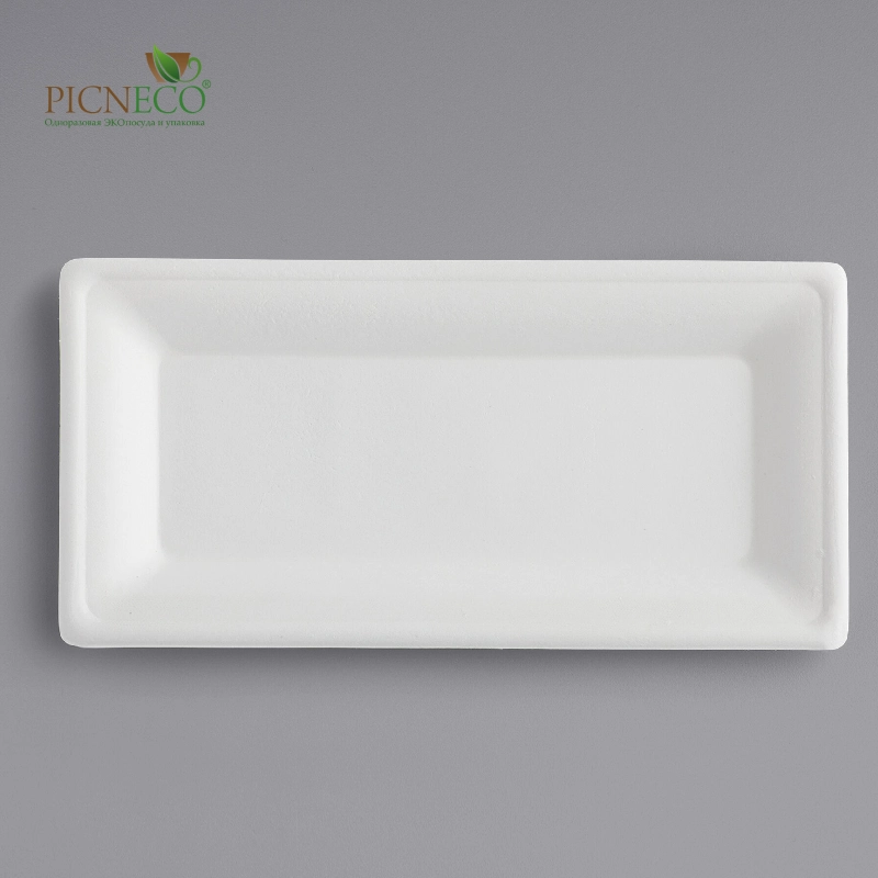 товар Тарелка прямоугольная из целлюлозы, 260*130 мм, белая TL304